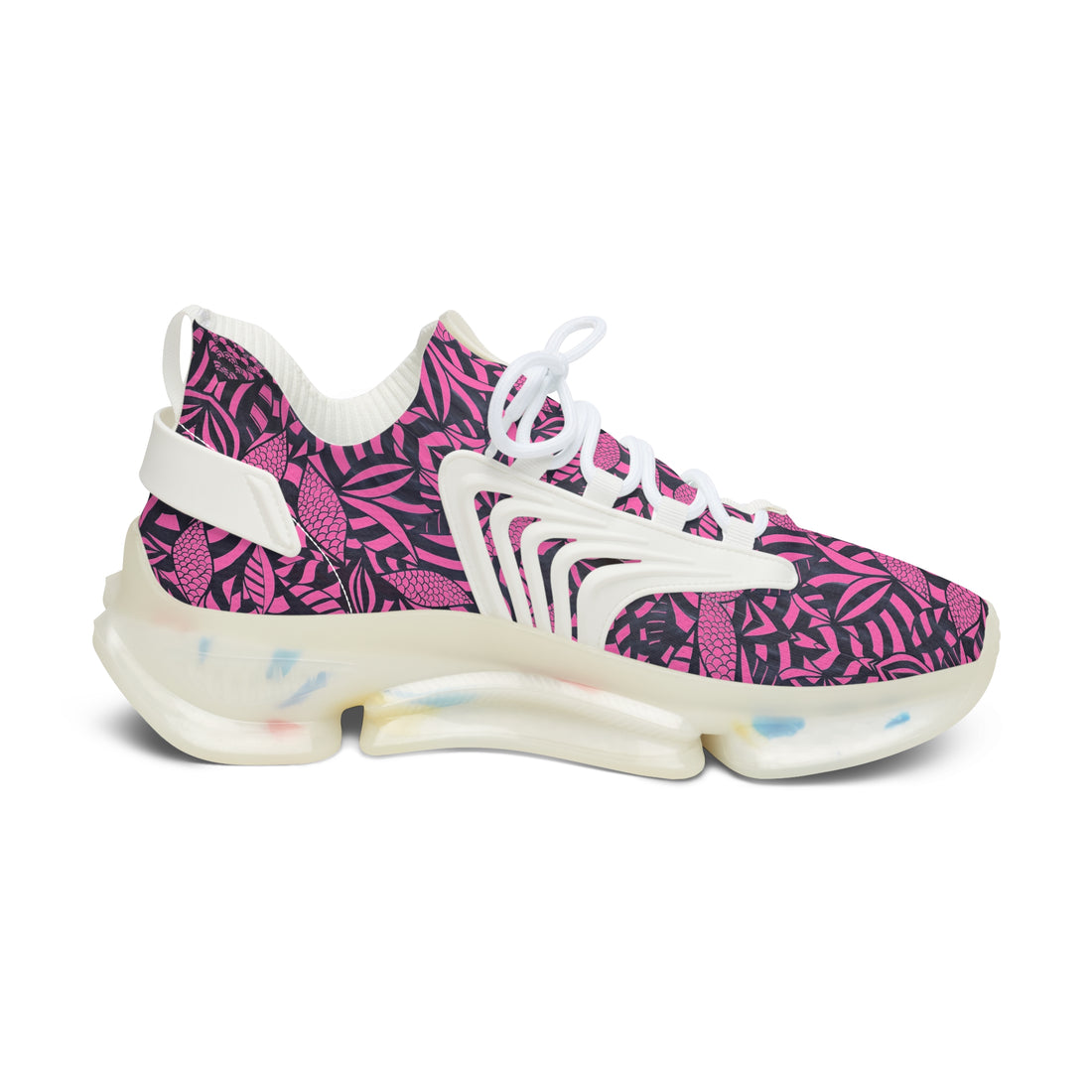 Rose Tropical Minimalist OTT Women's Mesh Knit Sneakers