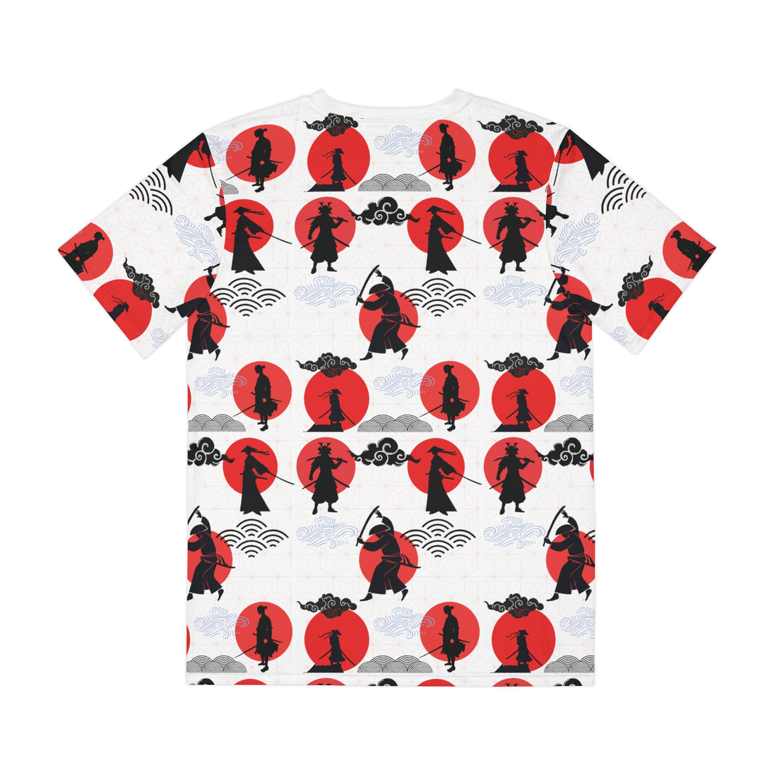 White Samurai Men's Polyester Tee (AOP)