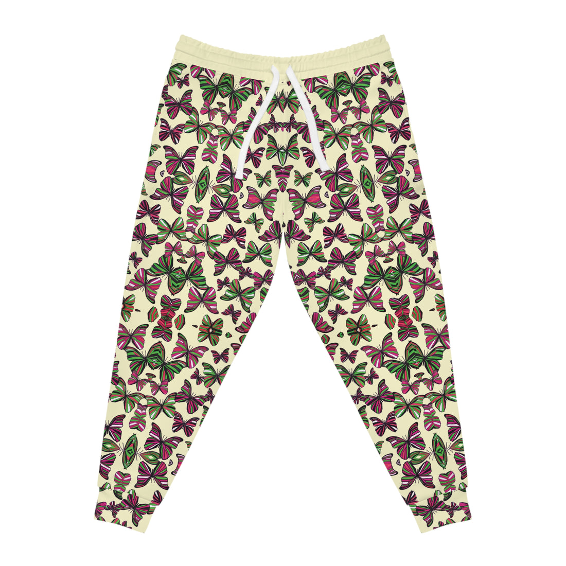 Cream Butterflies Kaleidoscope AOP Joggers