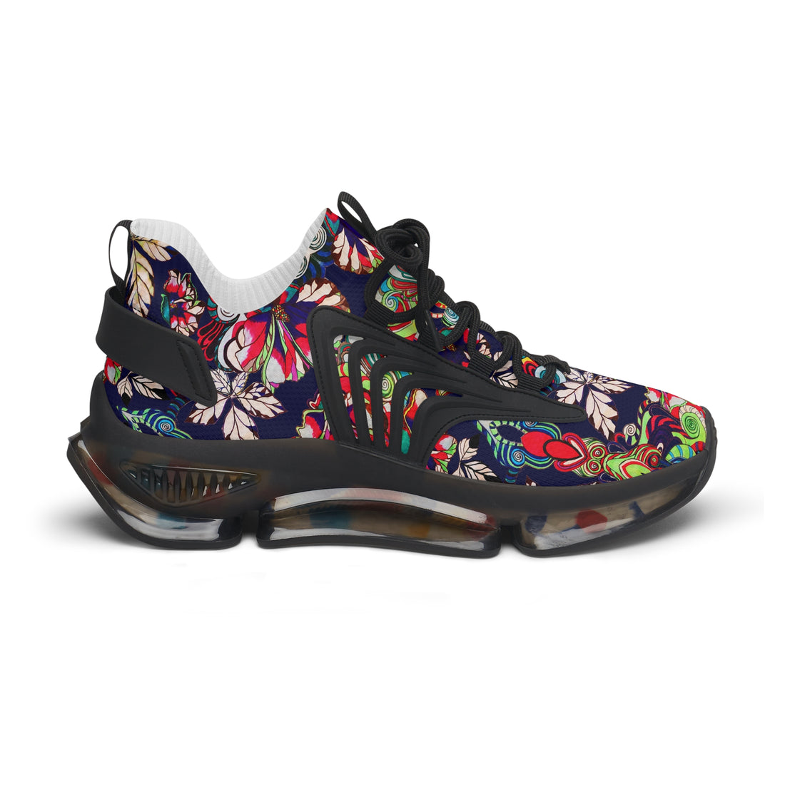 Ink Floral Pop OTT Women's Mesh Knit Sneakers