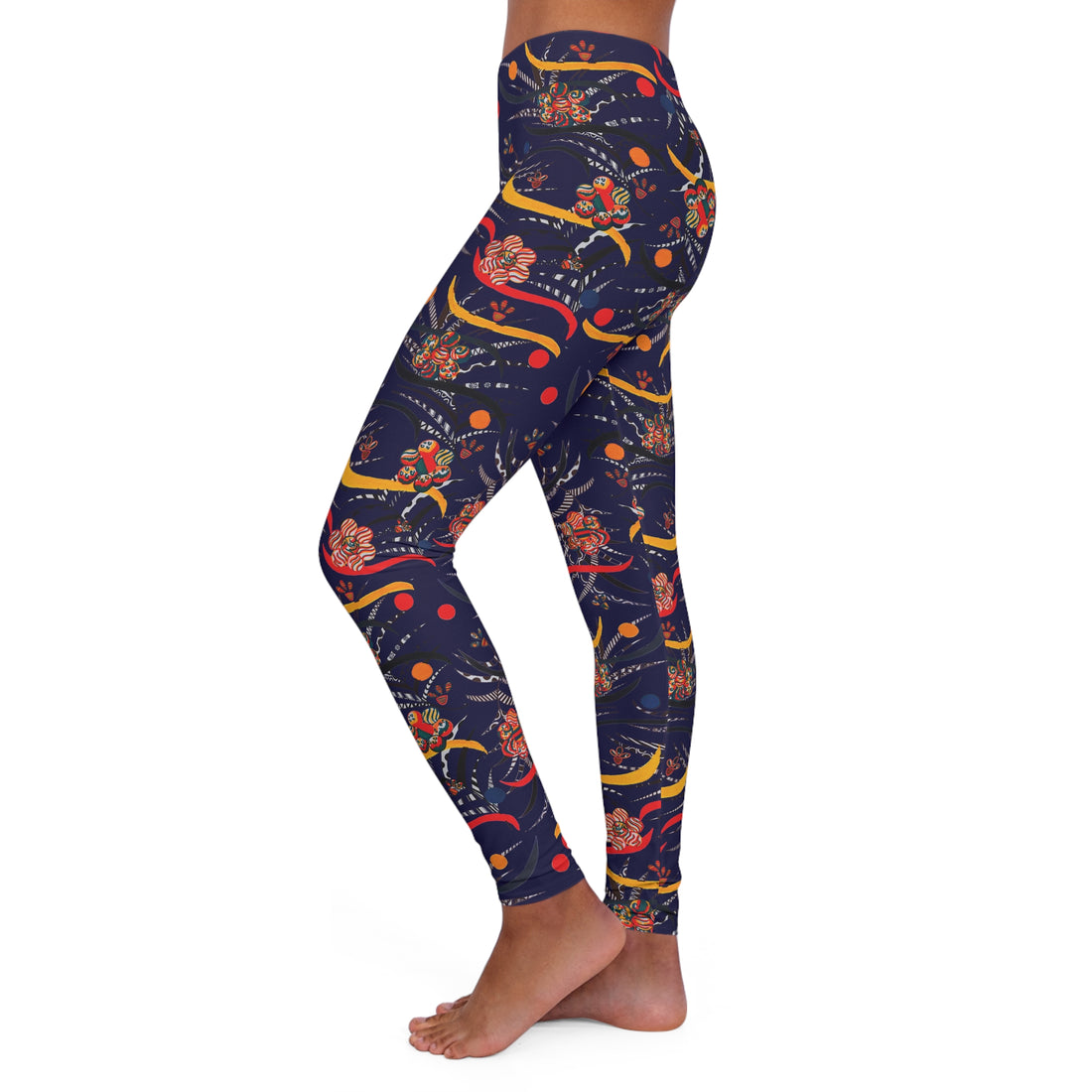 Ink Wilderness Print Spandex Leggings