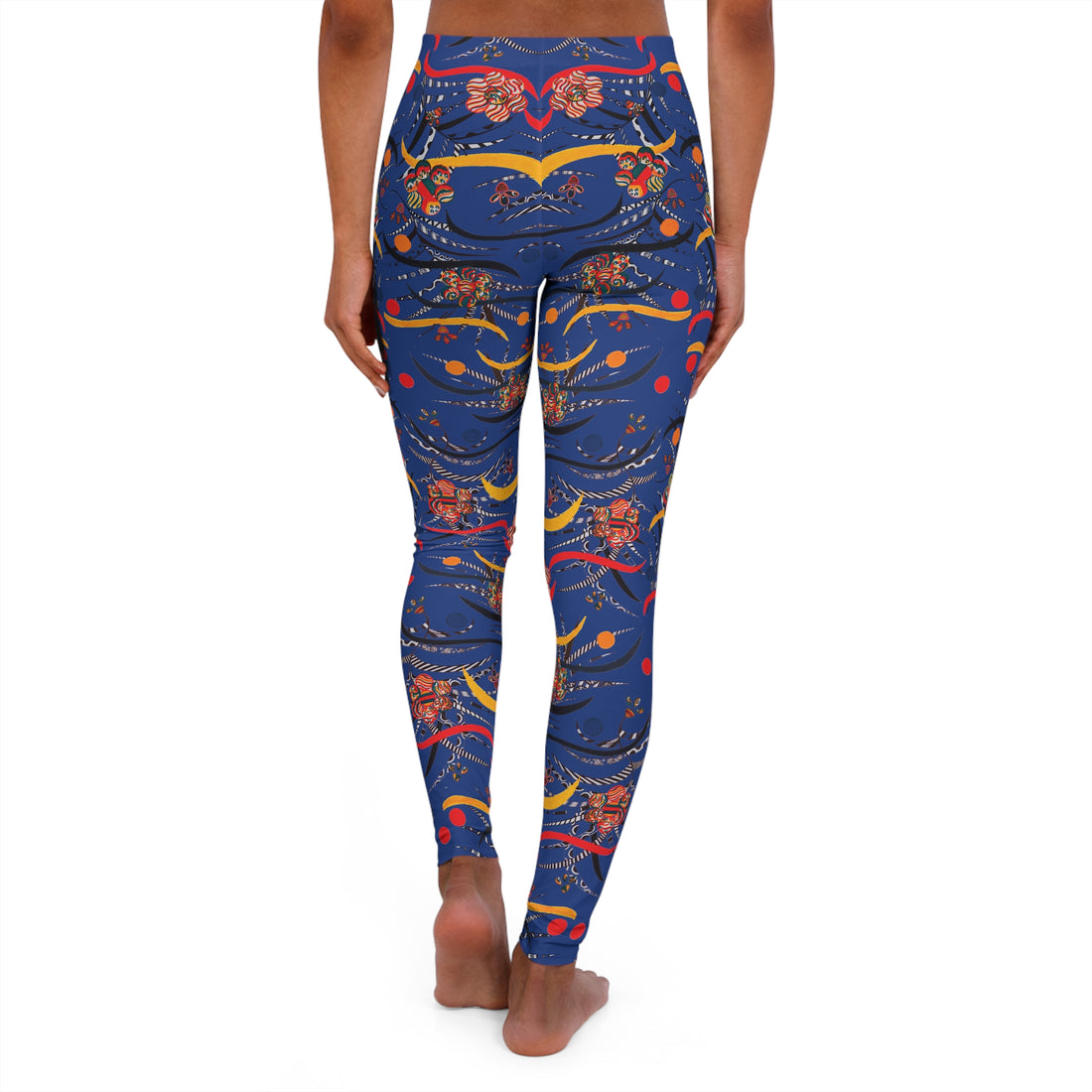 Blue Wilderness Print Spandex Leggings
