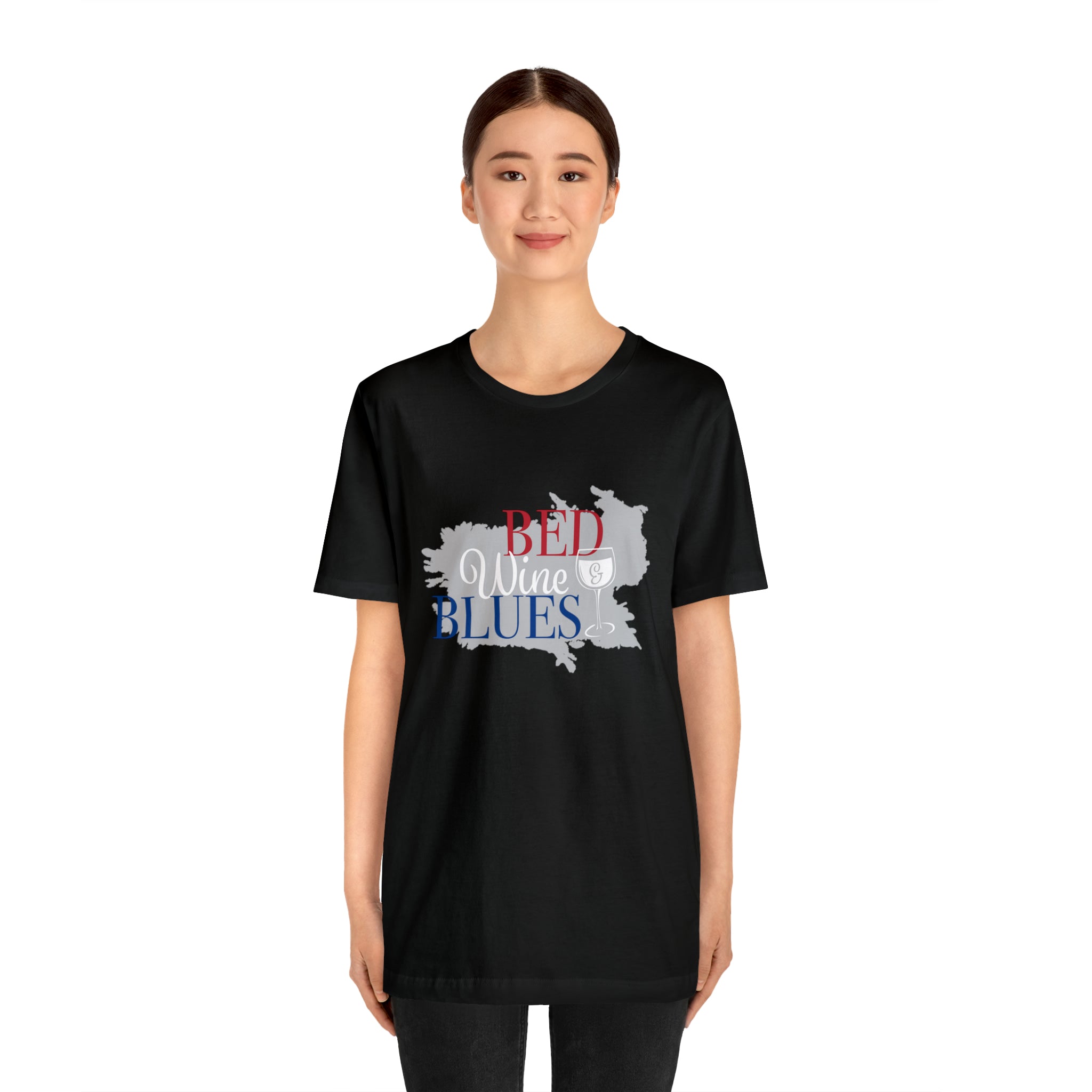 Unisex Jersey Bed & Wine Tee