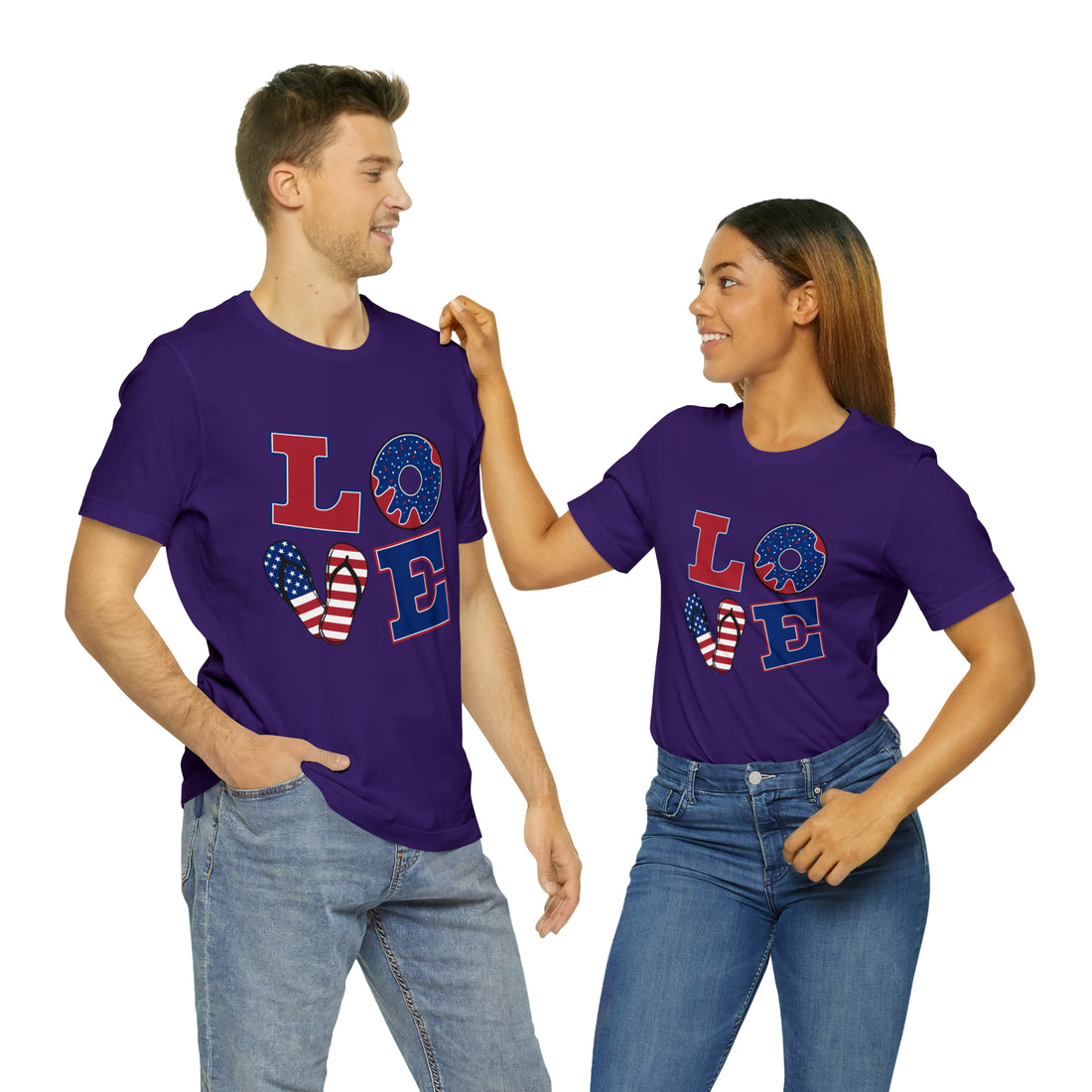 Unisex Jersey American Love Tee