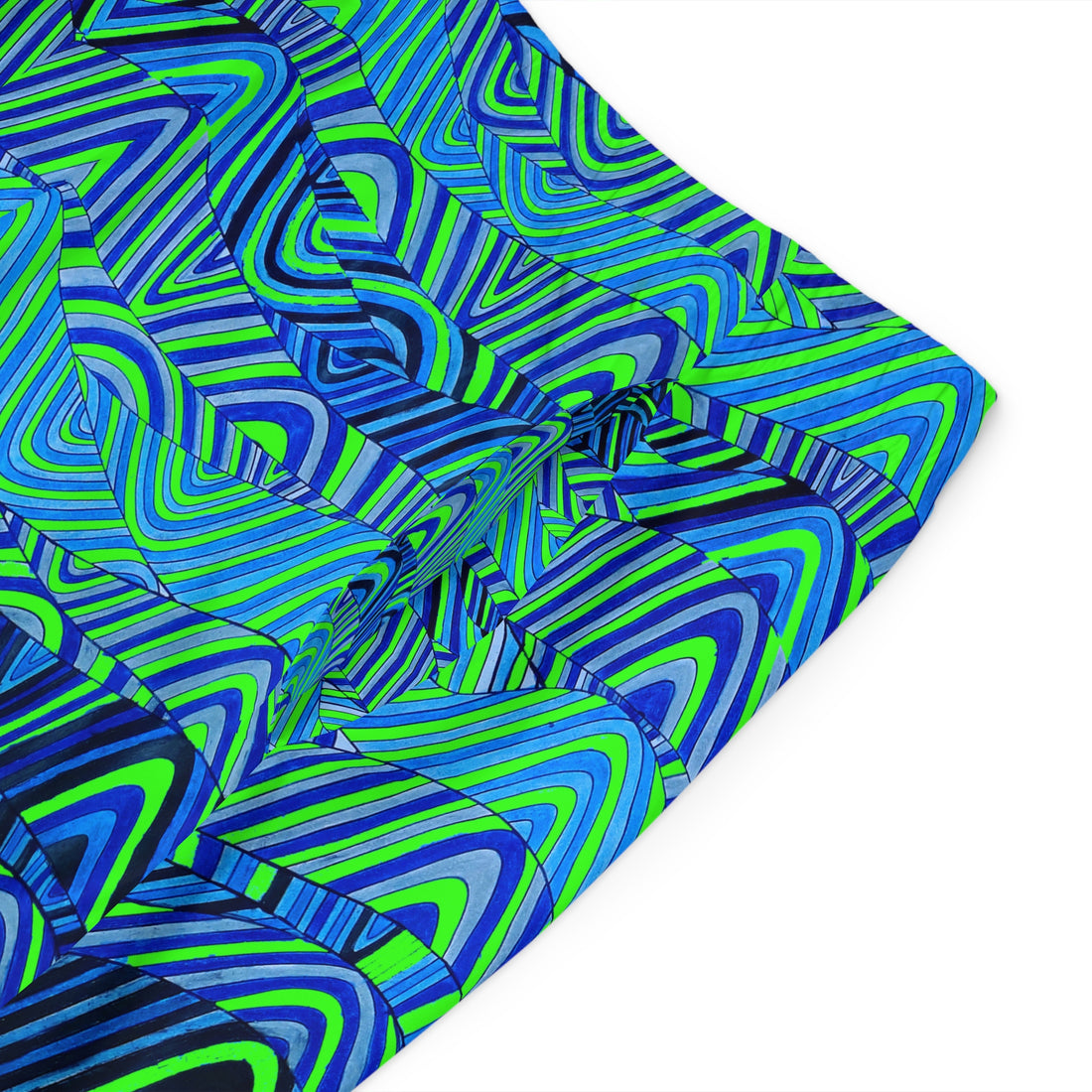 Neon Green Sonic Print Men's Board Shorts (AOP)