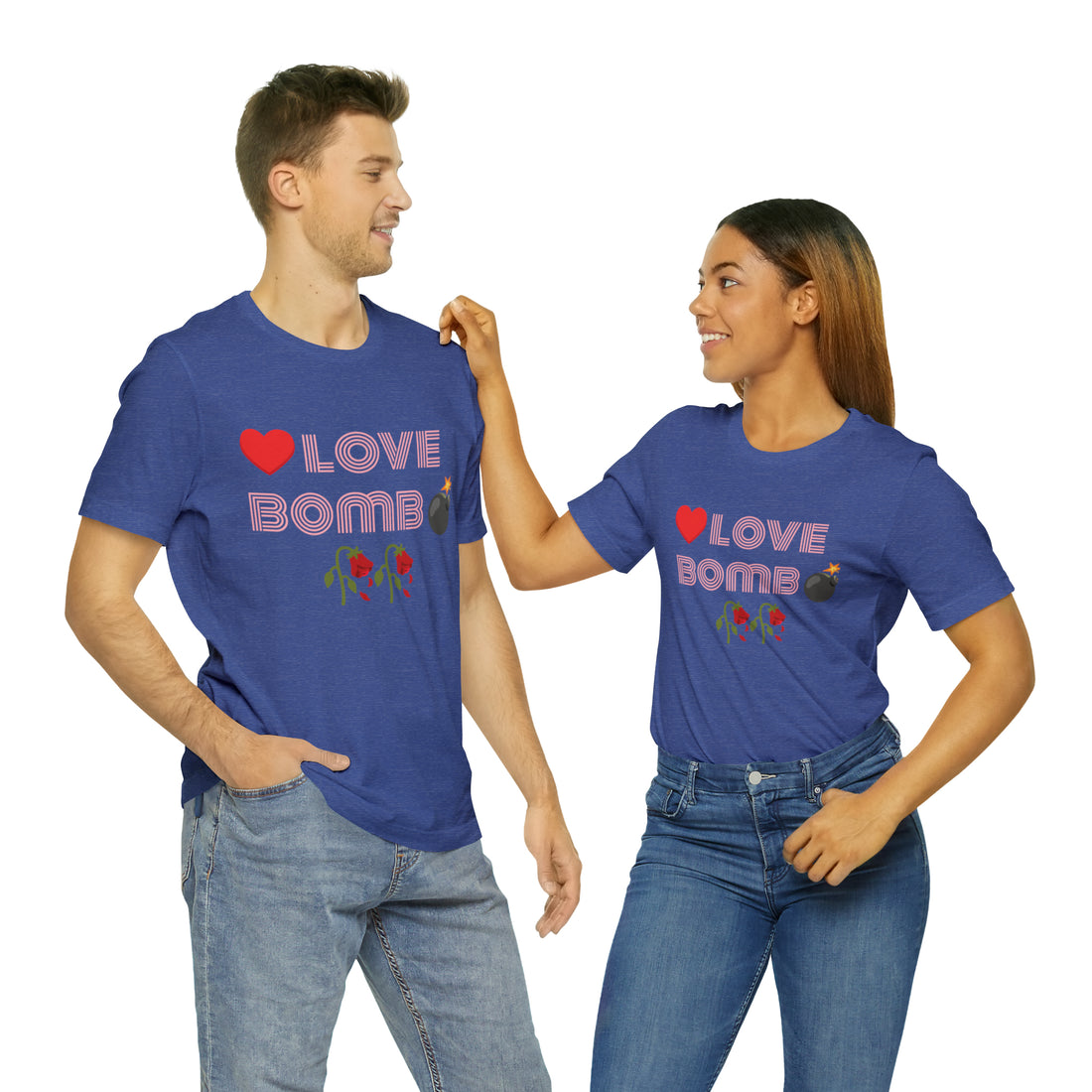 Unisex Love Bomb Typography Jersey Tee