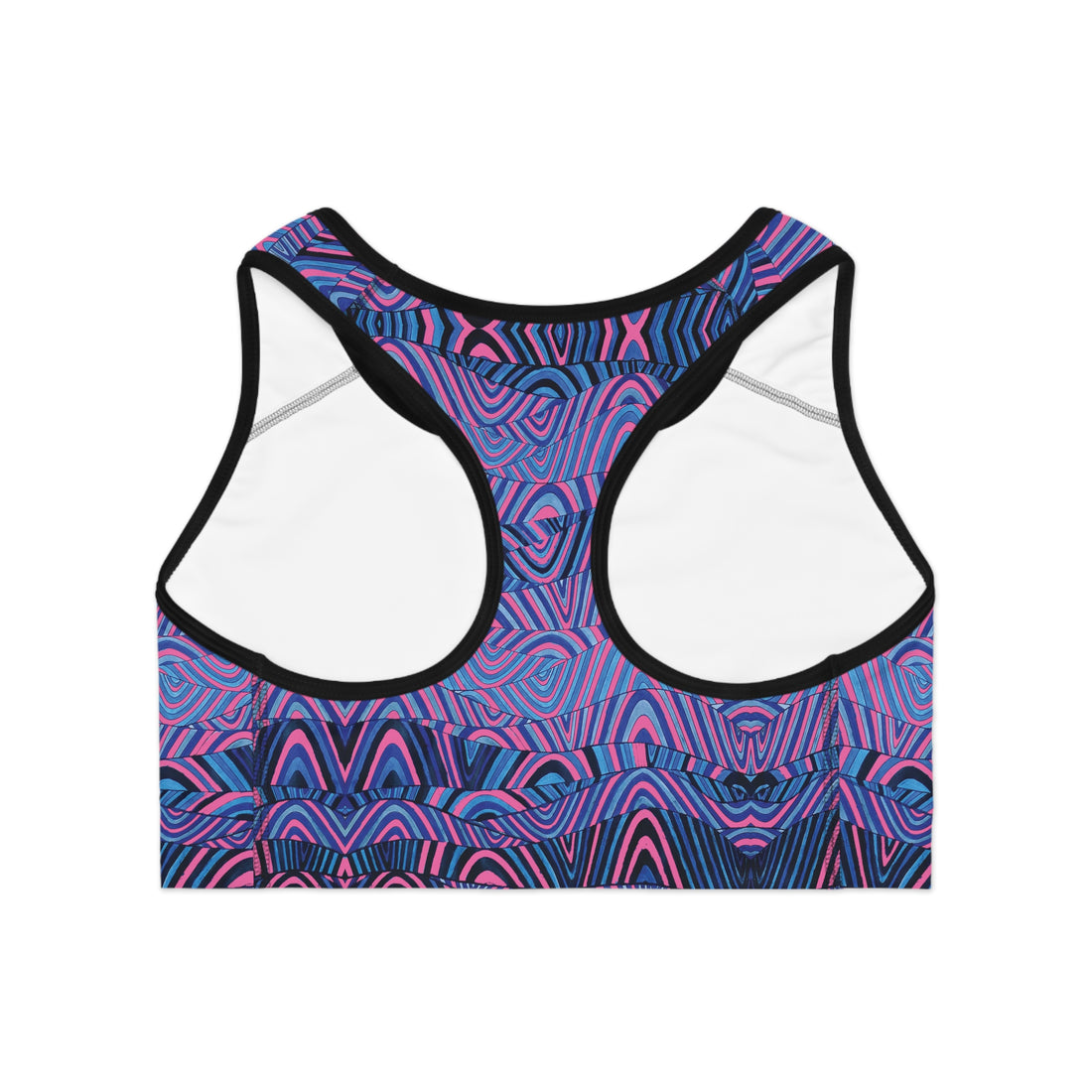 Rose Sonic (AOP) Racerback Sports Bra