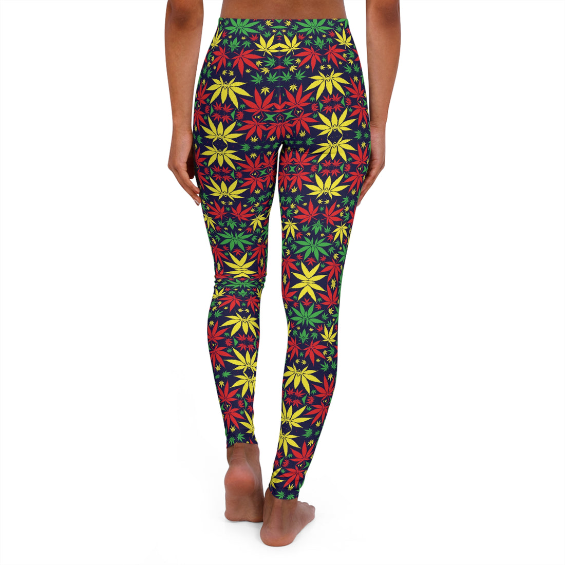 Ink Tropical Rasta Toned Spandex Leggings