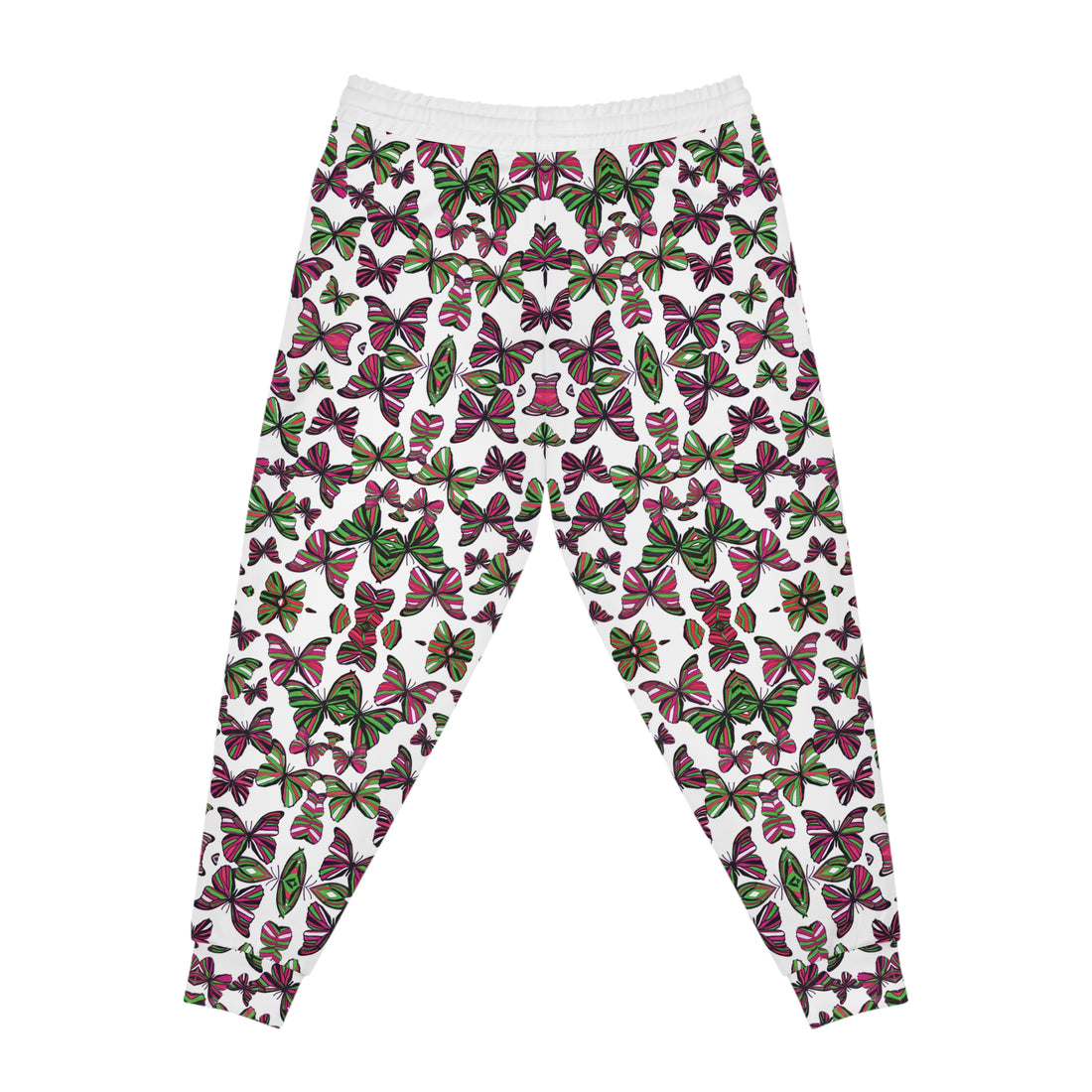 White Butterflies Kaleidoscope AOP Joggers