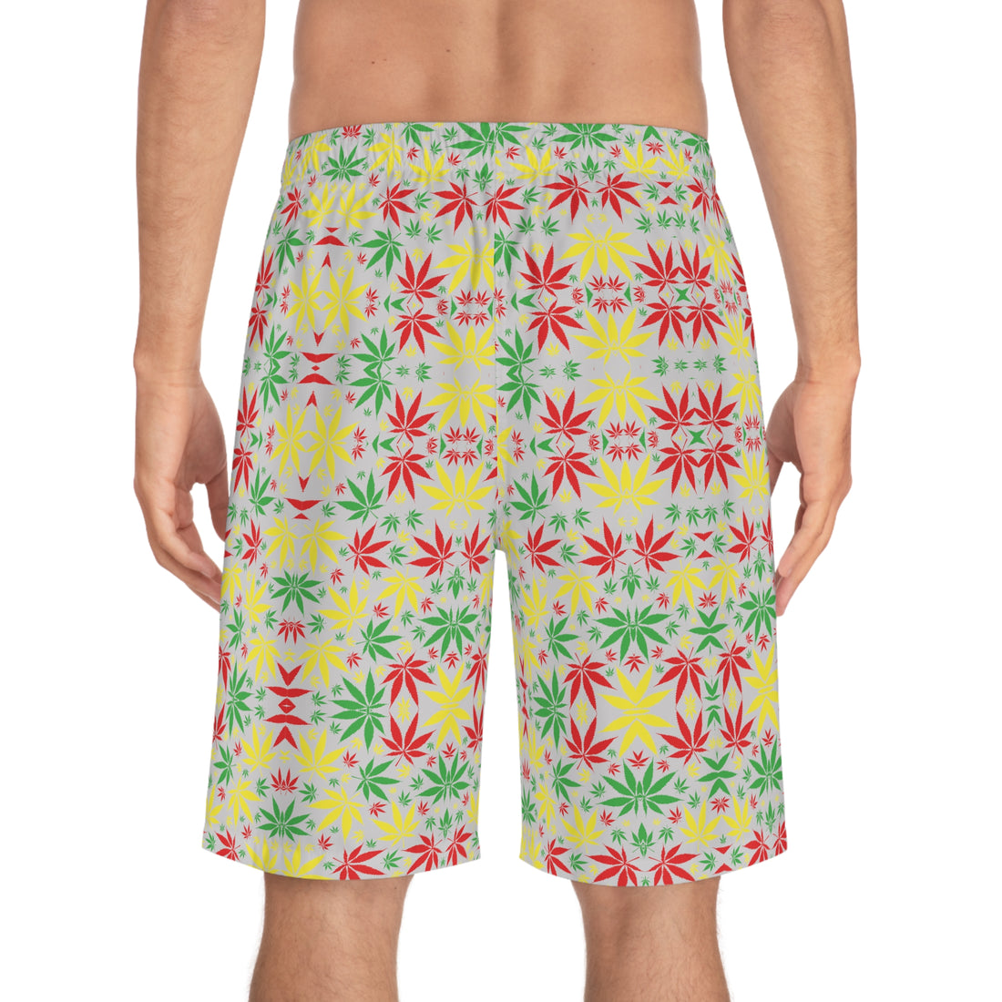 Slate Rasta Toned Men's Board Shorts (AOP)