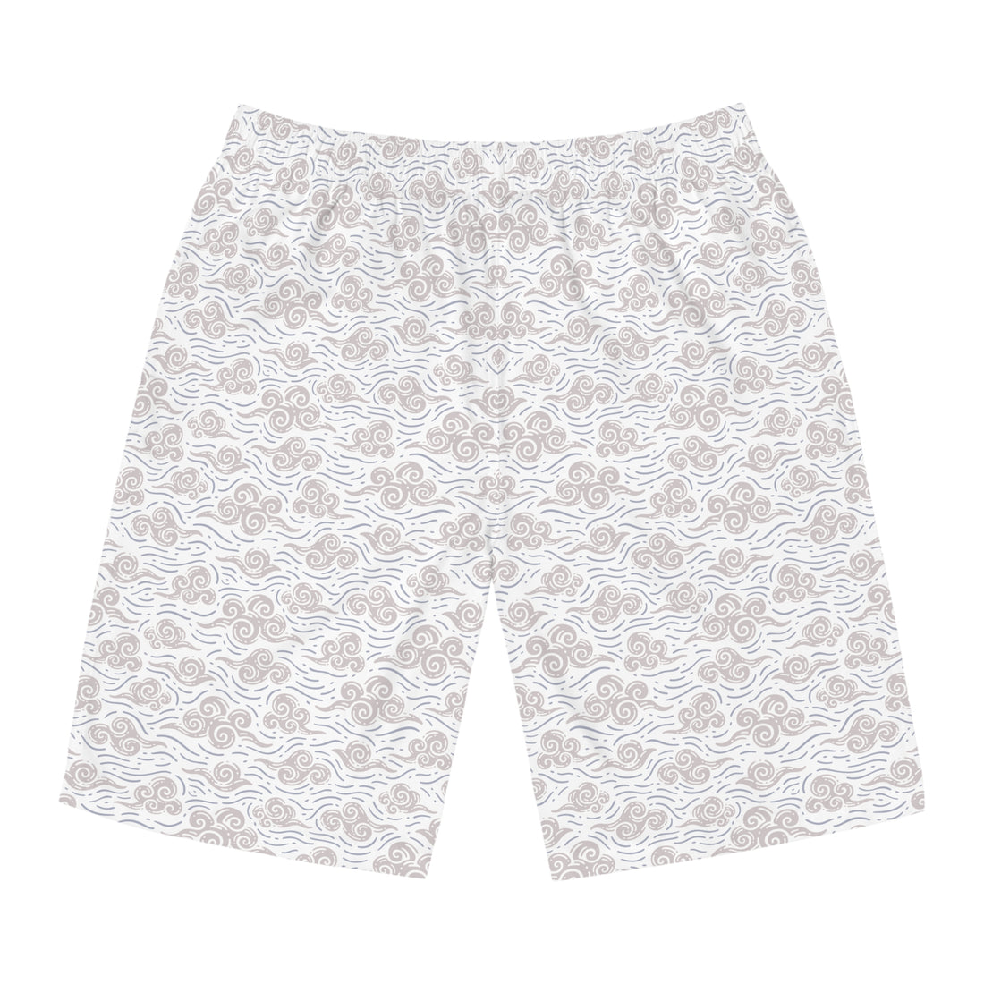 White Oriental Clouds Men's Board Shorts (AOP)