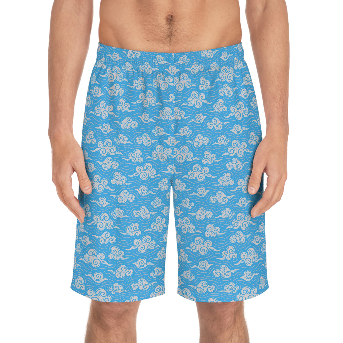 Aqua Oriental Clouds Men's Board Shorts (AOP)