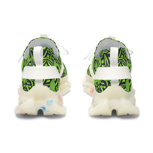 Lime Tropical Minimalist OTT Women's Mesh Knit Sneakers