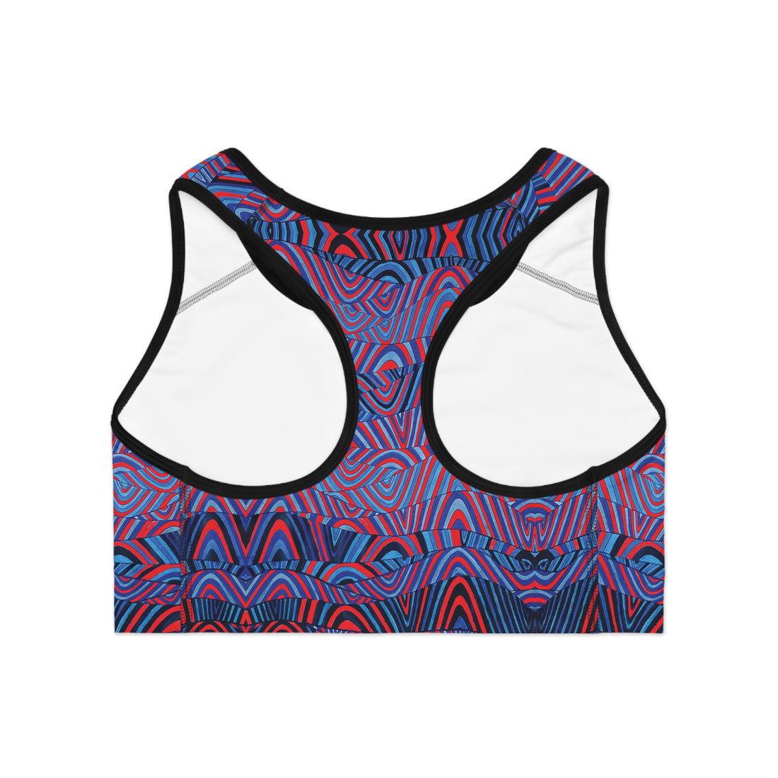 Red Sonic (AOP) Racerback Sports Bra