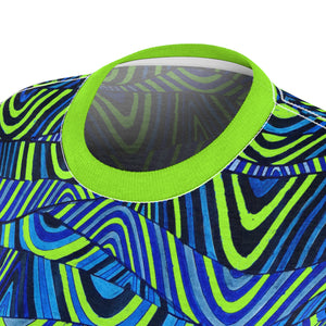 Lime Green Sonic AOP Women's Cap Sleeves T-shirt