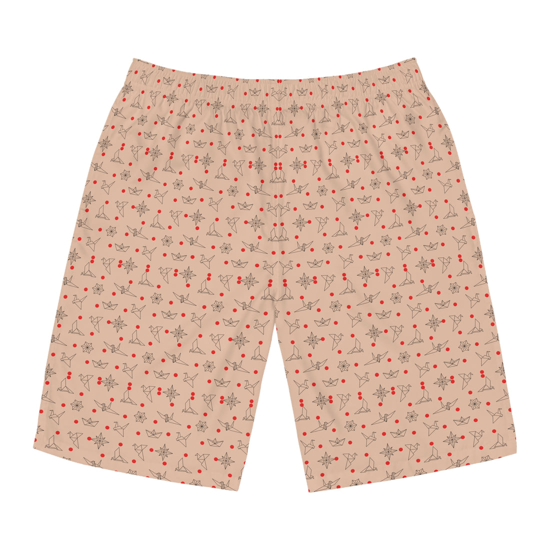 Nude Origami Men's Board Shorts (AOP)