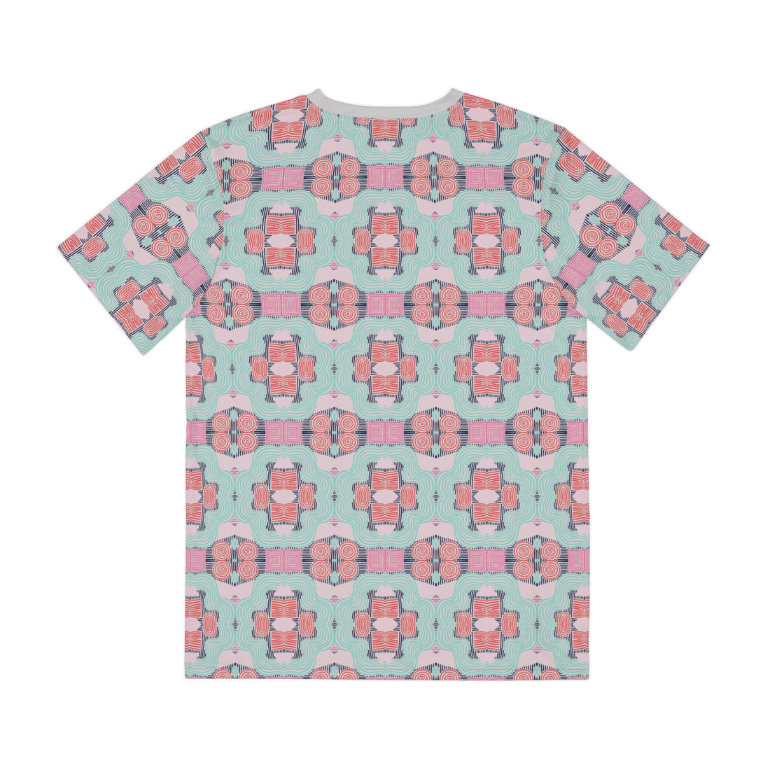 Slate Geometric Print Men's Polyester Tee (AOP)