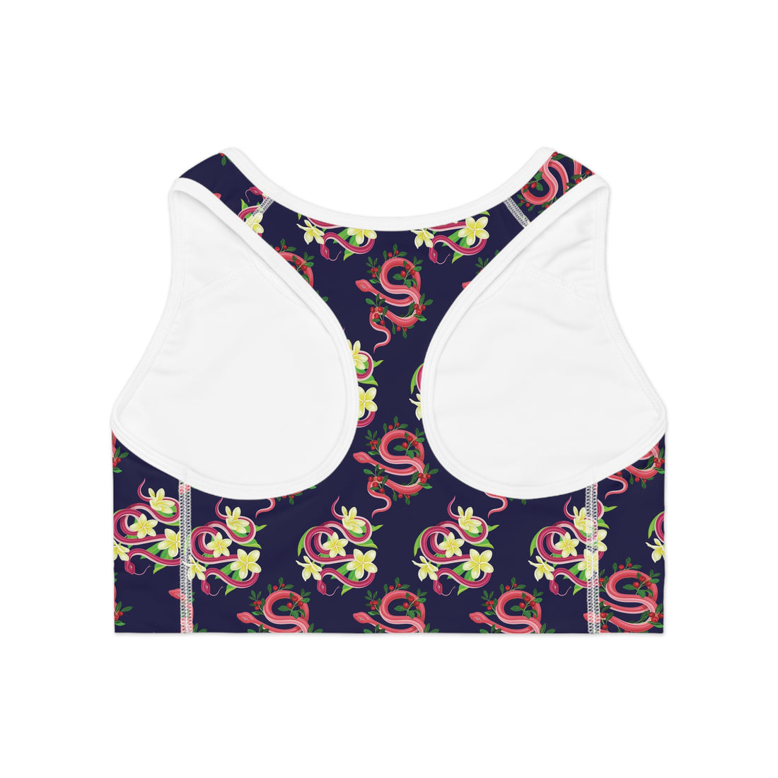 Ink Snake Print (AOP) Racerback Sports Bra