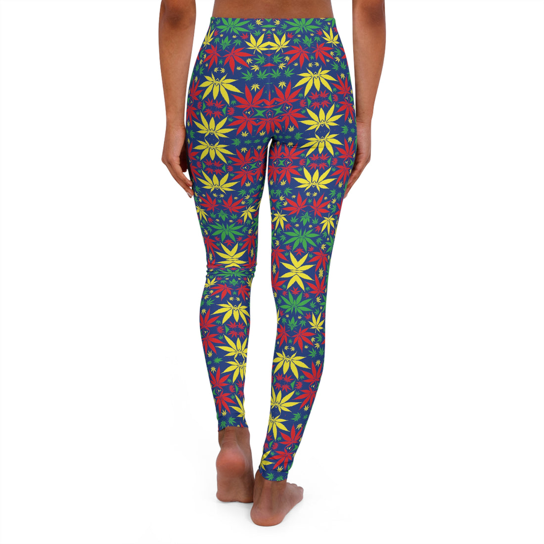 Blue Tropical Rasta Toned Spandex Leggings