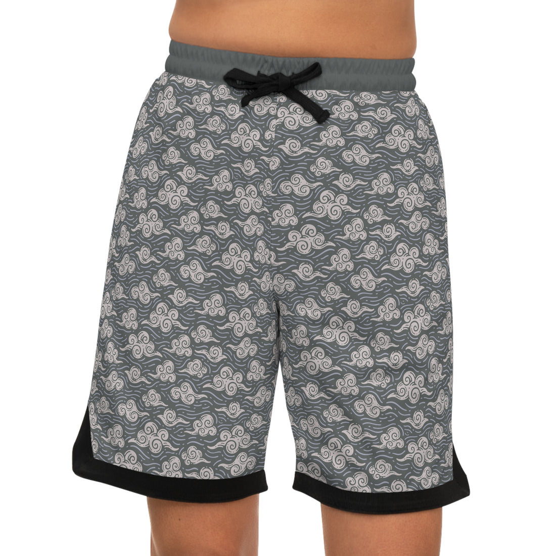 Ash Oriental Clouds Basketball Rib Shorts (AOP)