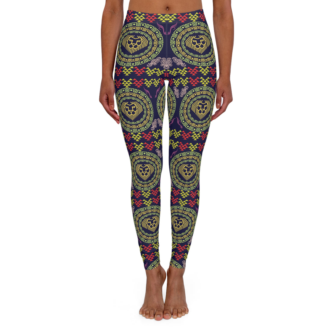 Ink lion head Spandex Leggings