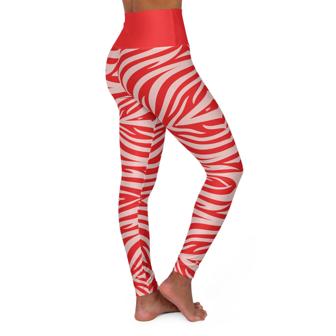 Red Tiger Stripes Yoga Leggings