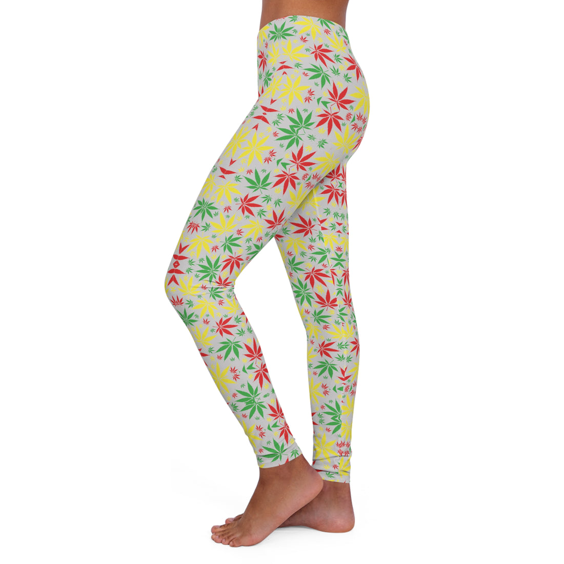 Slate Tropical Rasta Toned Spandex Leggings