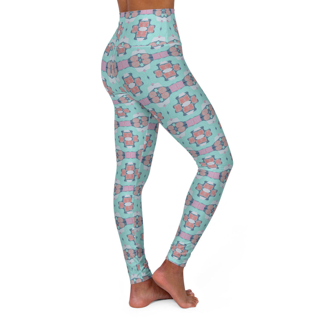 Icy Geometric Print Yoga Leggings