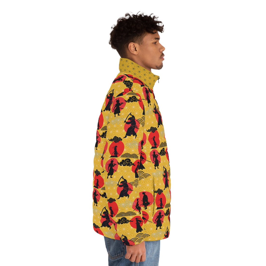 Yellow Samurai Men's Puffer Jacket