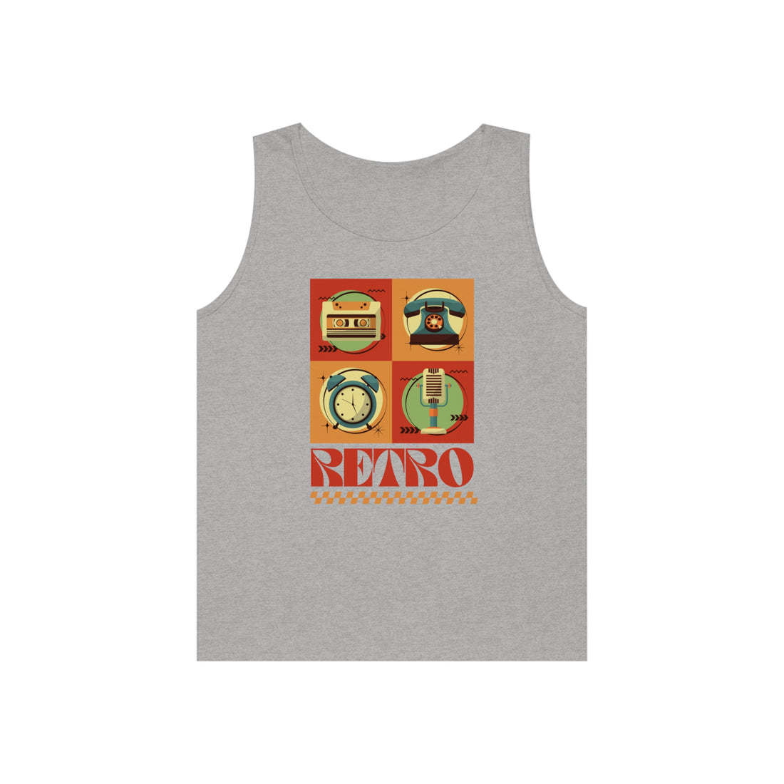 Retro Print Unisex Tank Top