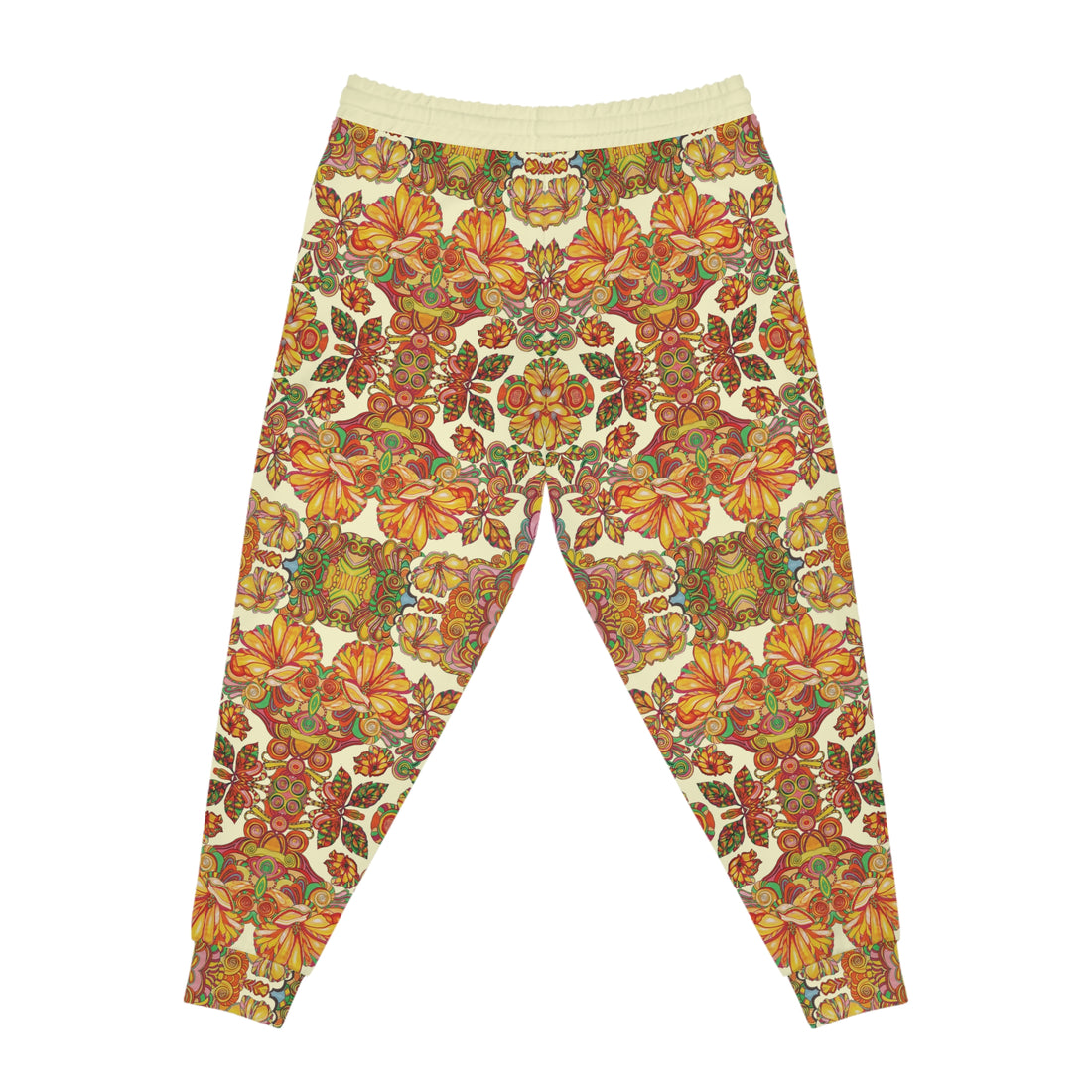 Cream AOP Artsy Floral Joggers