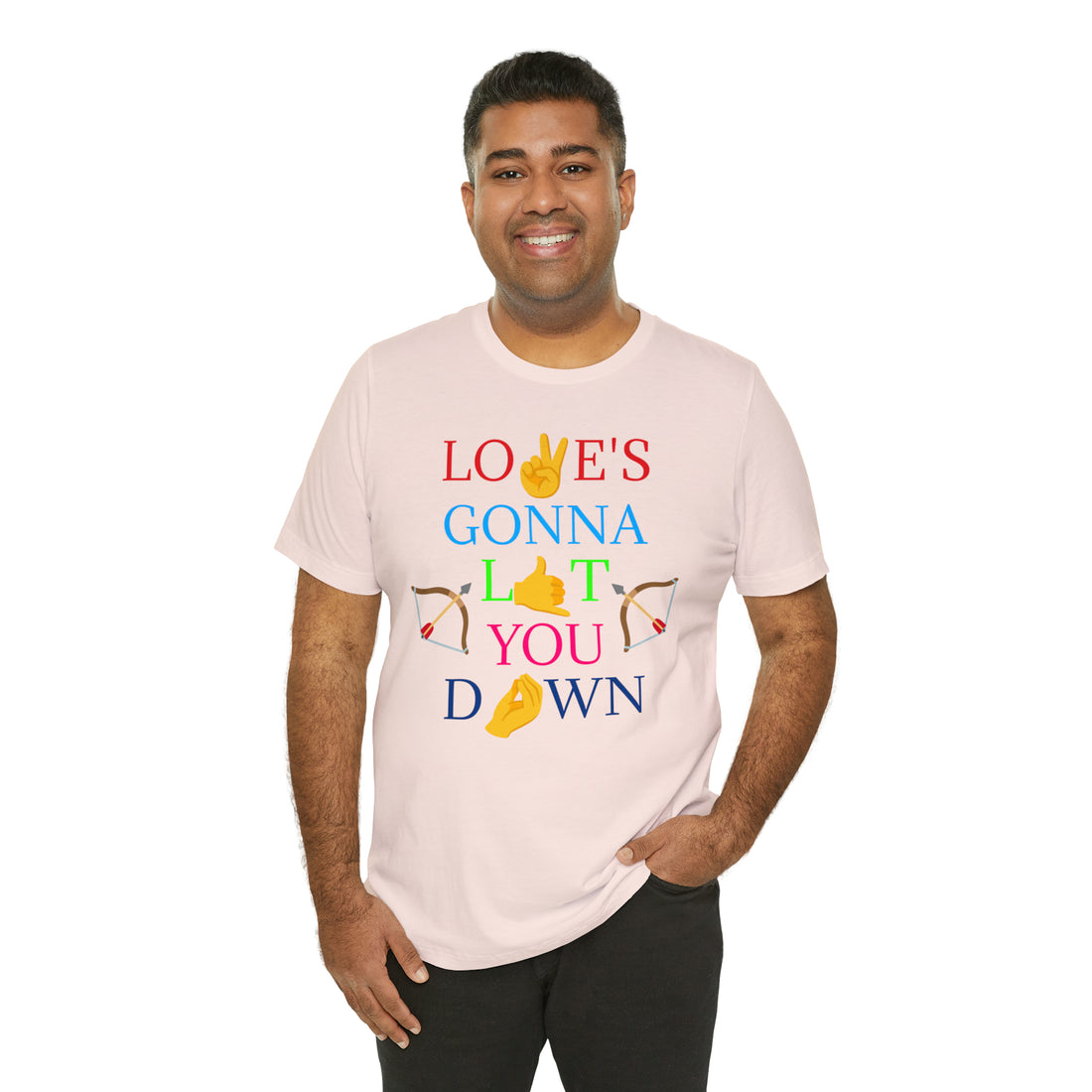 Unisex Love Down Typography Jersey Tee