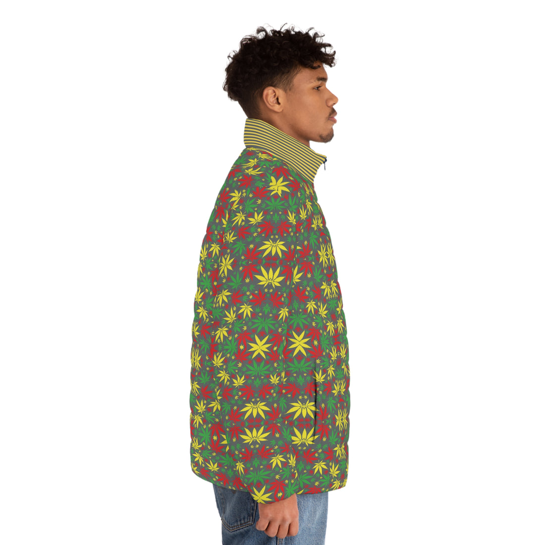 Ash Tropical Rasta Toned Men's Puffer Jacket