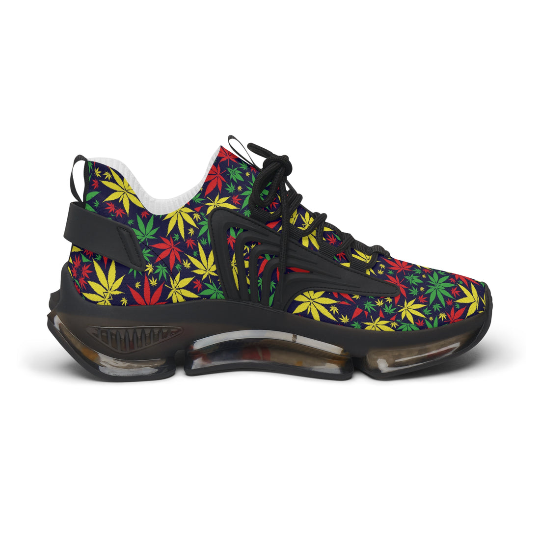 Ink Tropical Rasta Toned Women's Mesh Knit Sneakers