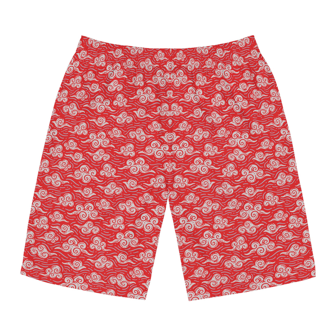 Red Oriental Clouds Men's Board Shorts (AOP)