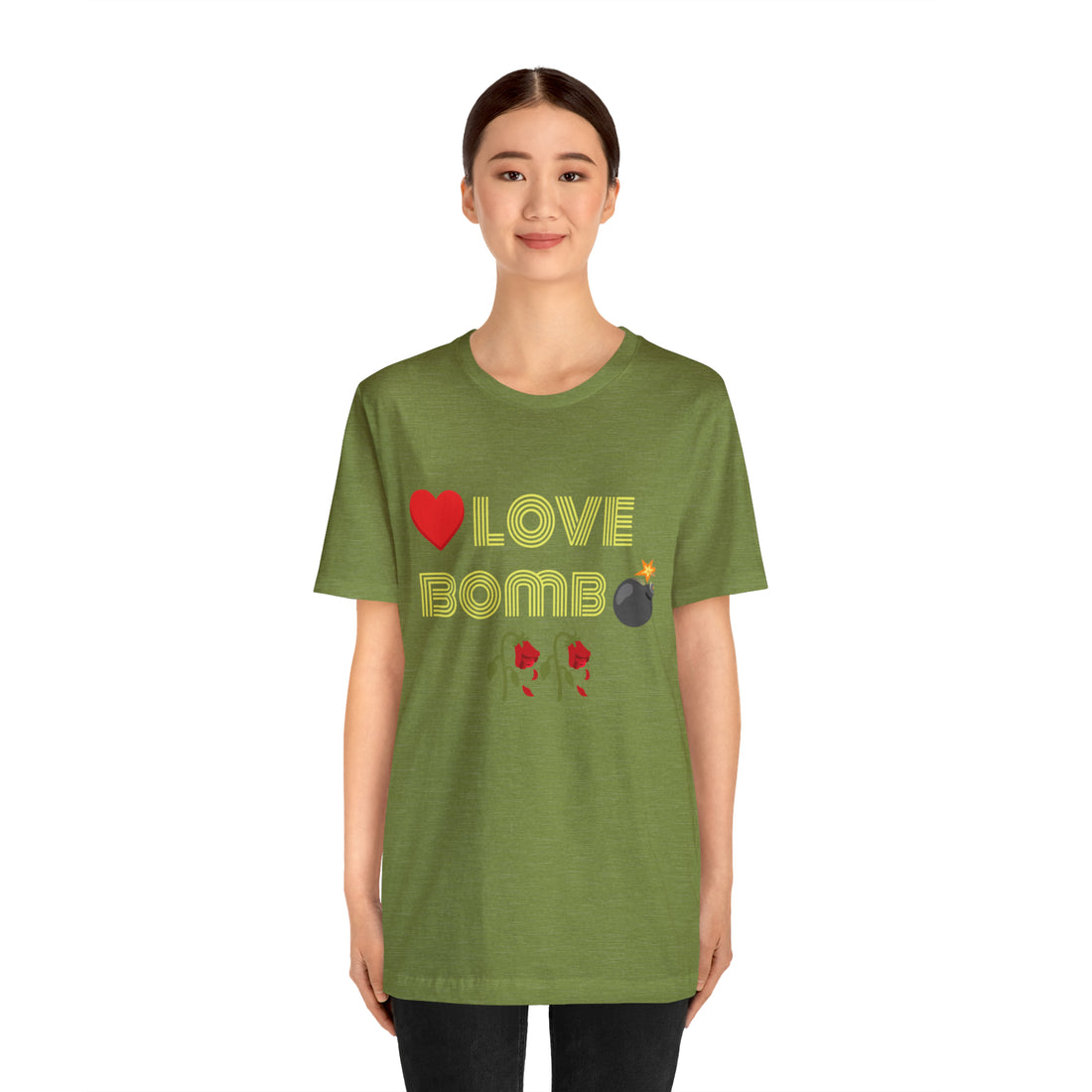 Unisex Love Bomb Typography Jersey Tee