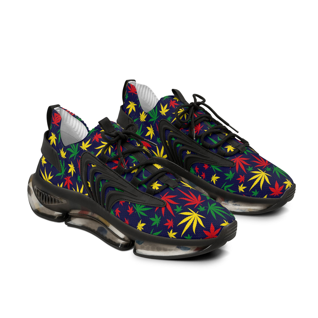 Ink Tropical Rasta Toned Men's Mesh Knit Sneakers