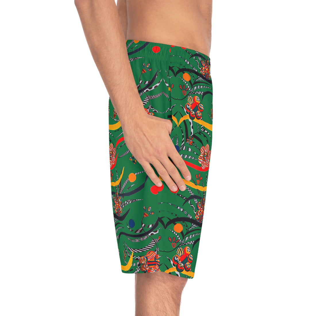 Emerald Wilderness Print Men's Board Shorts (AOP)