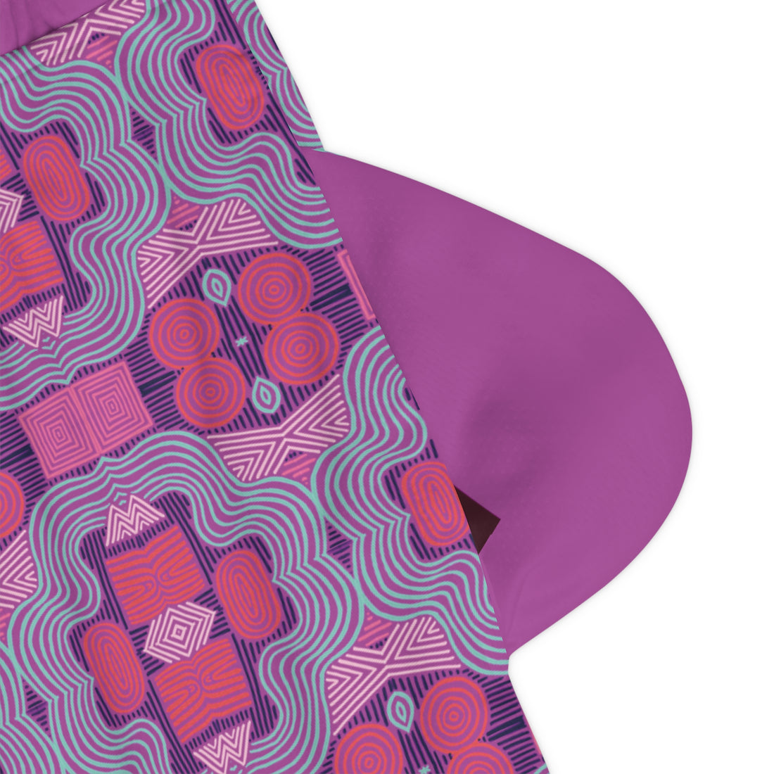 lilac Bloom Geometric Print Basketball Rib Shorts (AOP)