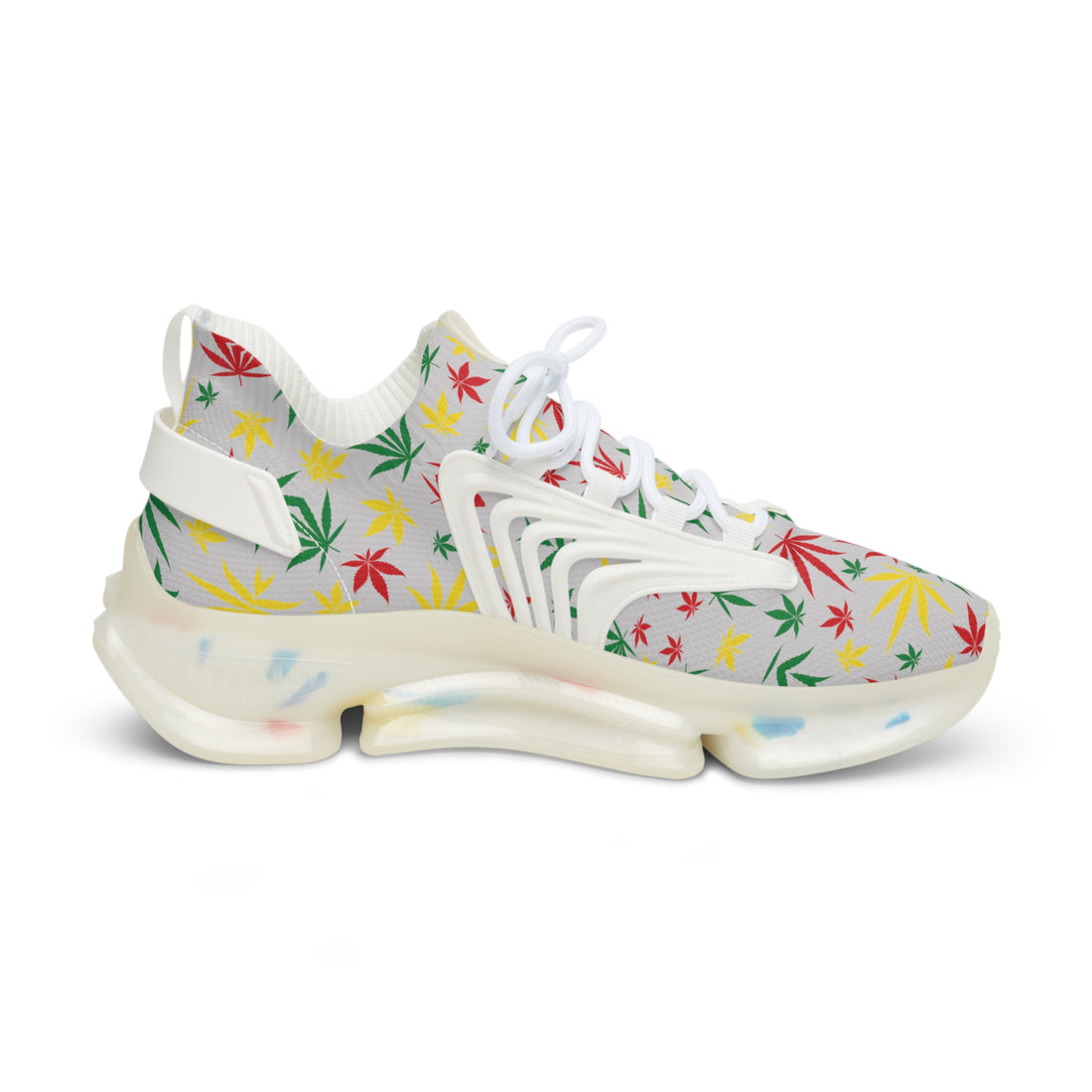 Slate Tropical Rasta Toned Men's Mesh Knit Sneakers