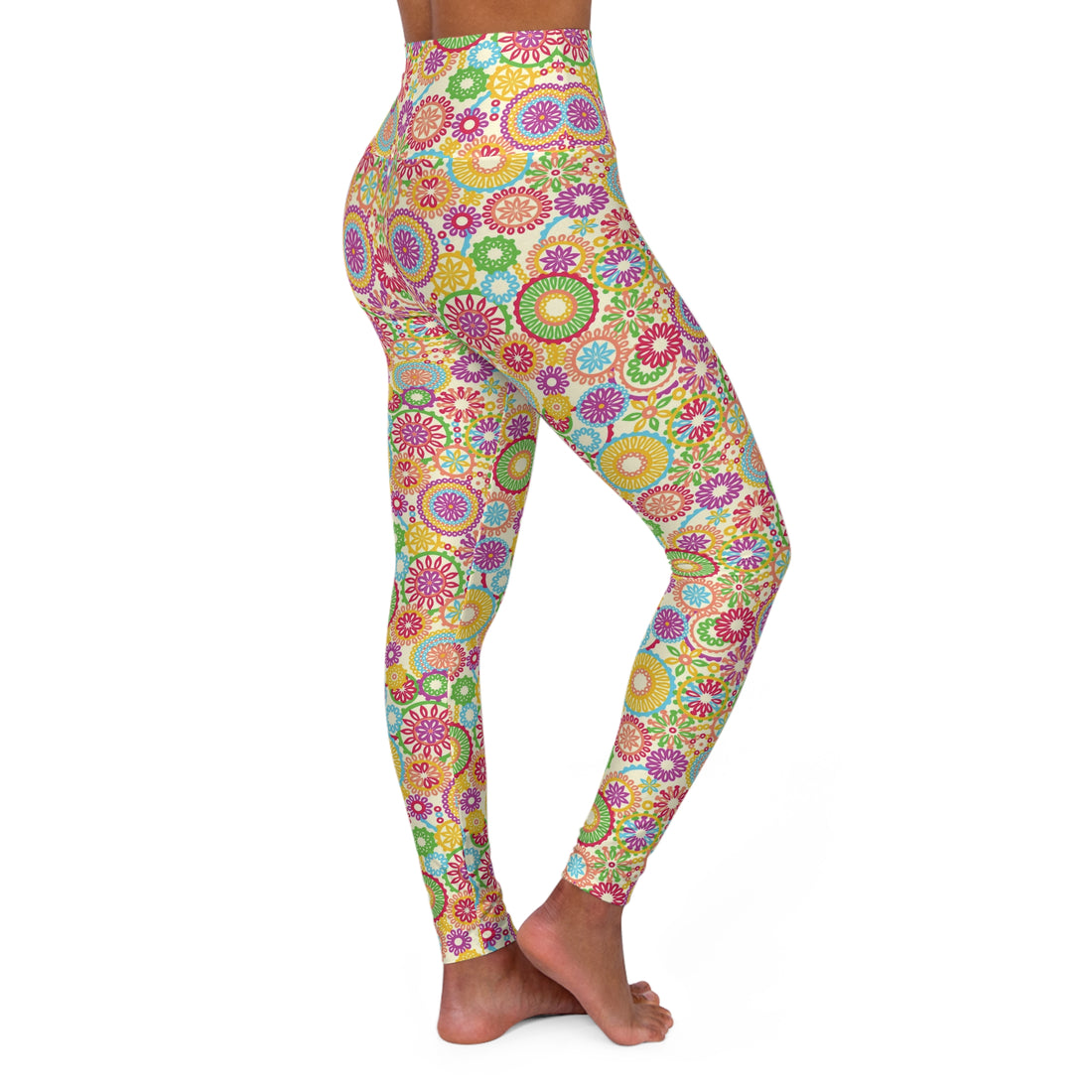 70's Vibe Lemon Yoga Leggings