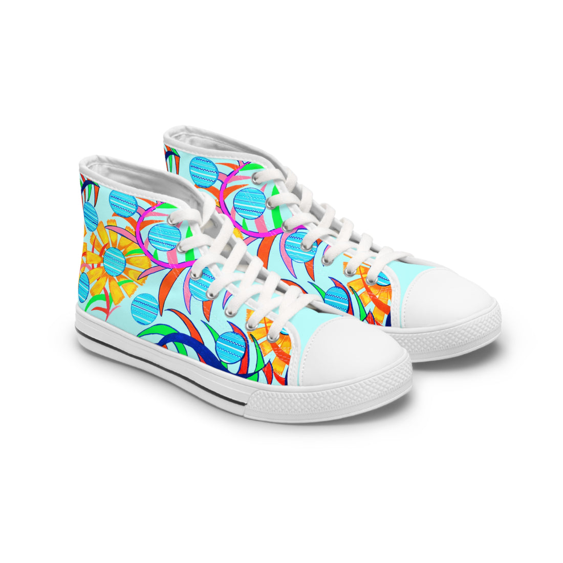 Icy Sunflower Women's High Top Sneakers