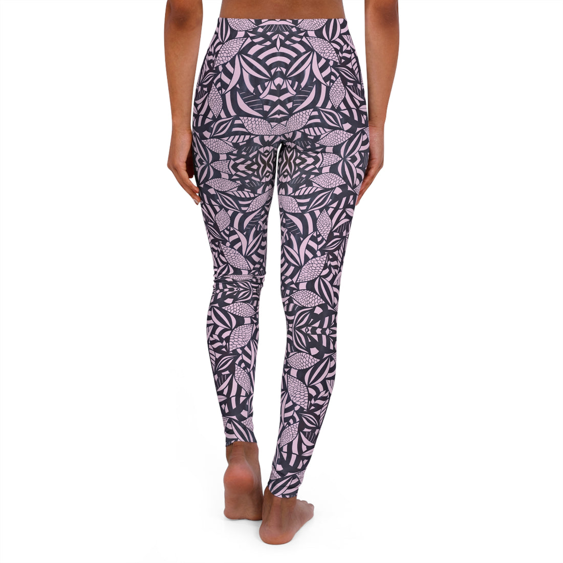 Lilac Tropical Minimalist Spandex Leggings