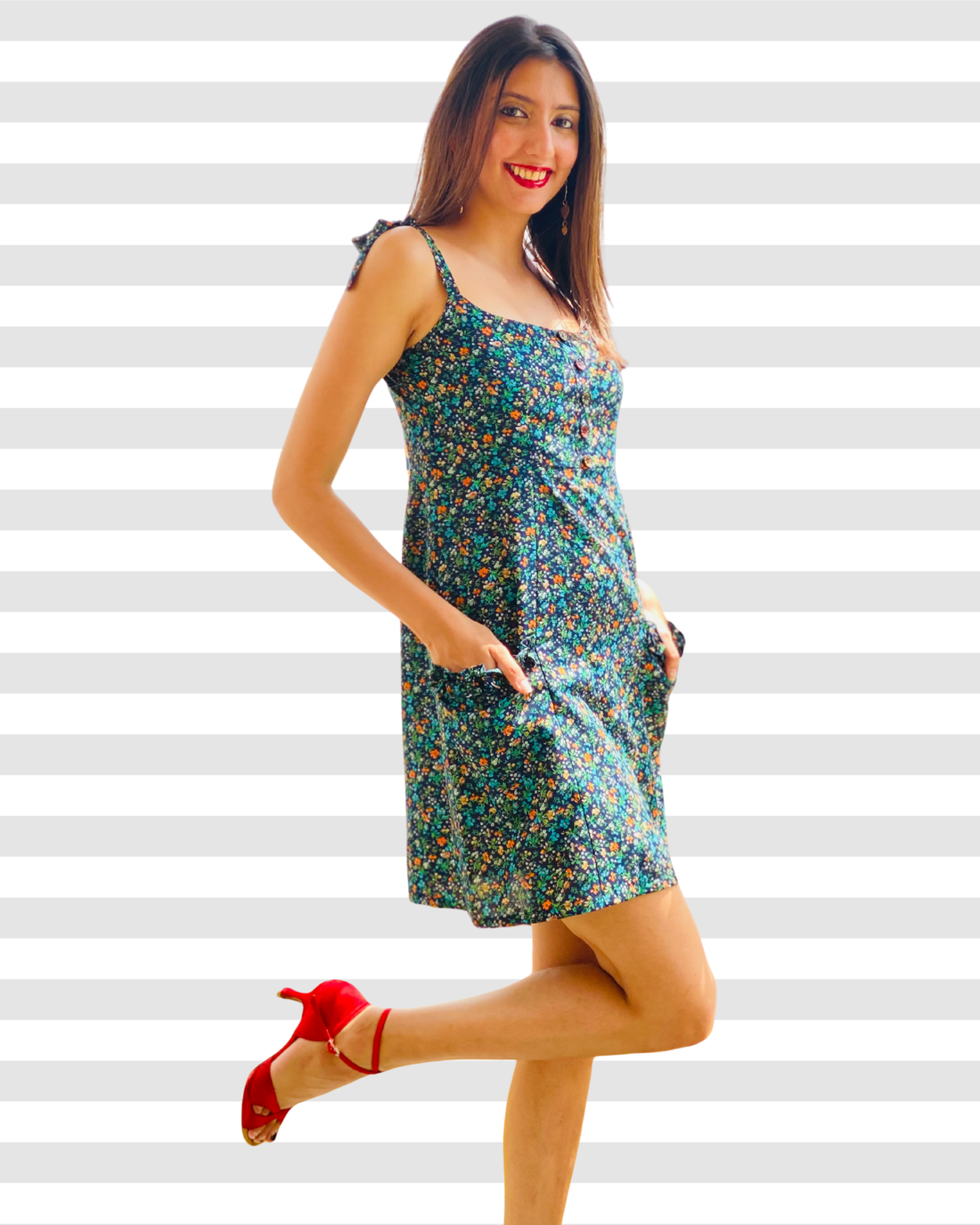 Pocketful of Posies Ditsy Floral Meadow Dress