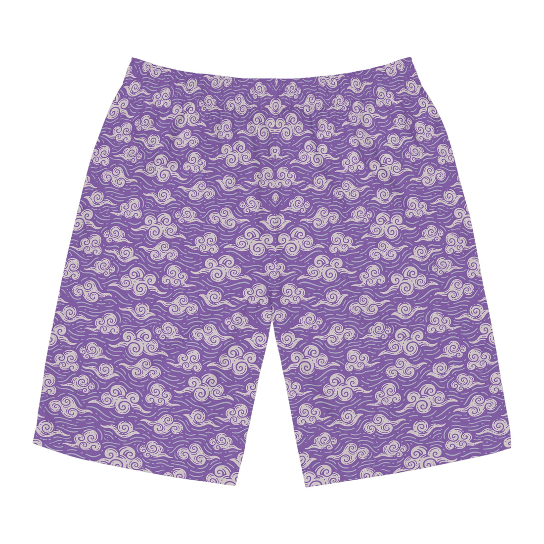 Pearl Purple Oriental Clouds Men's Board Shorts (AOP)