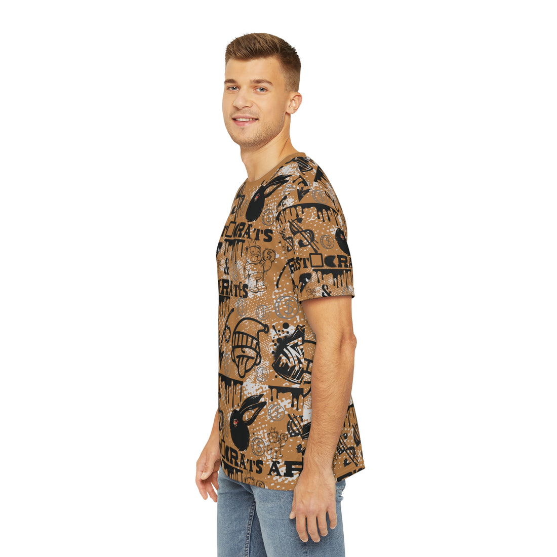 Tussock Graphic Polar Men's Polyester Tee (AOP)