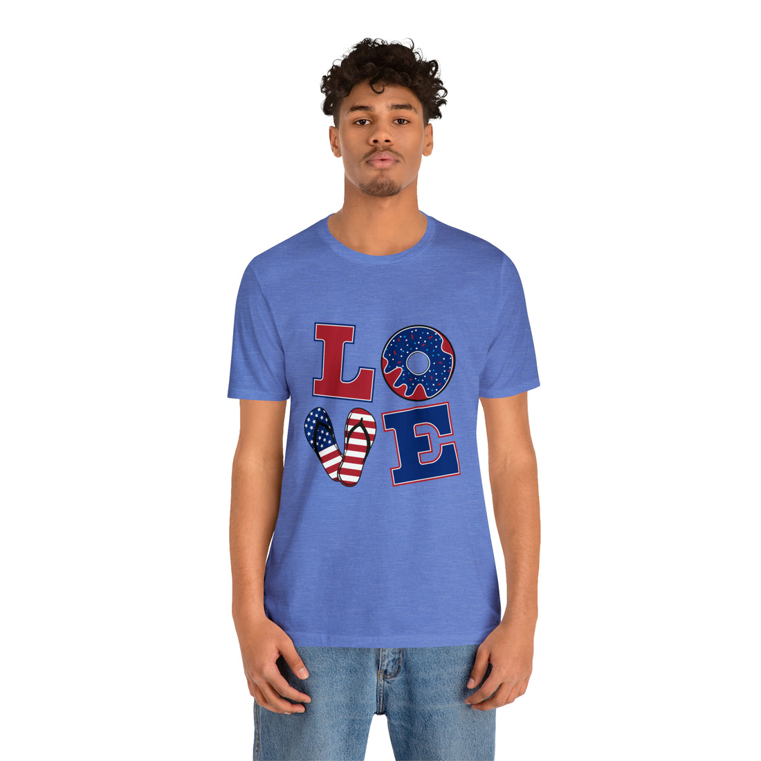 Unisex Jersey American Love Tee