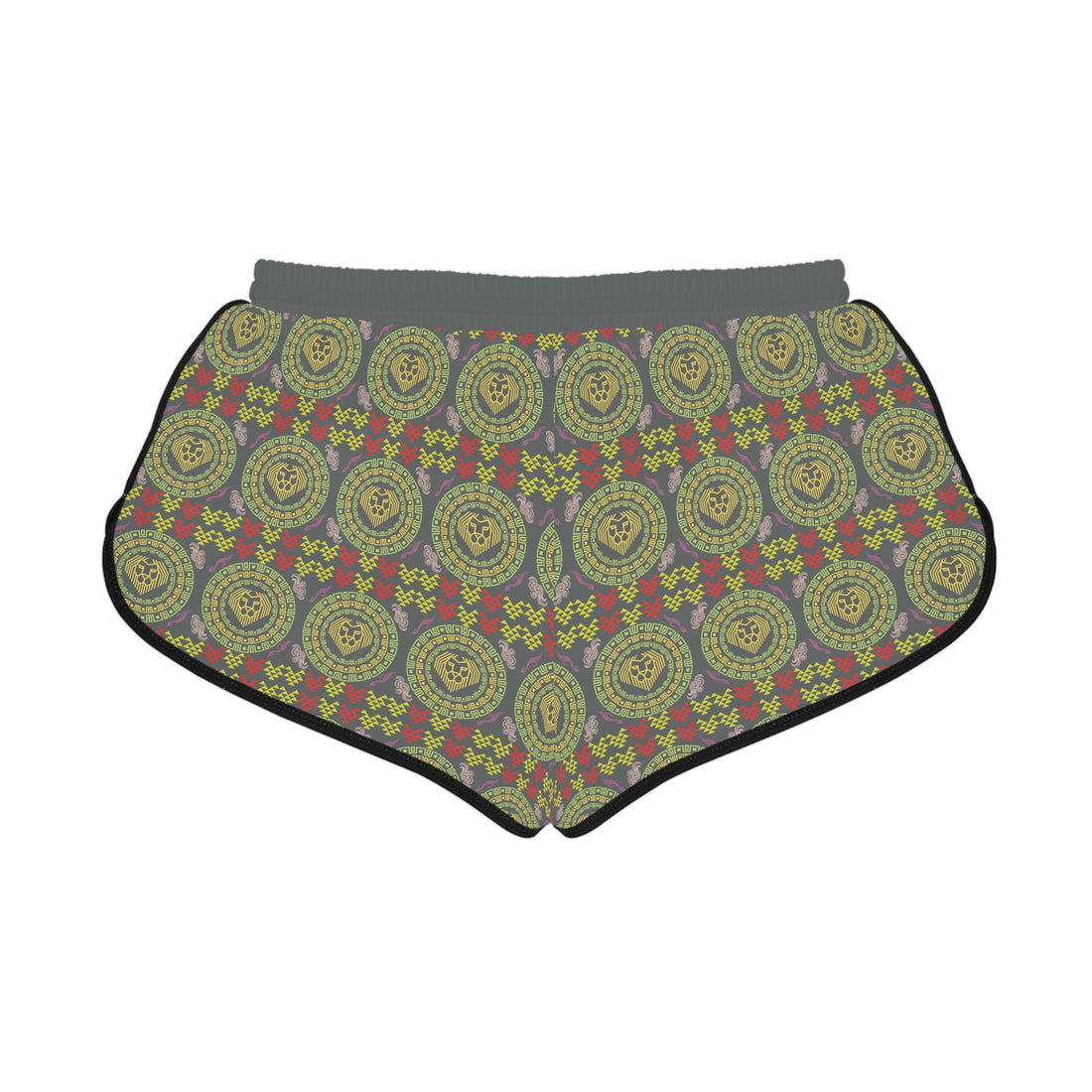 Ash Geo Lion Head Relaxed Gym Shorts