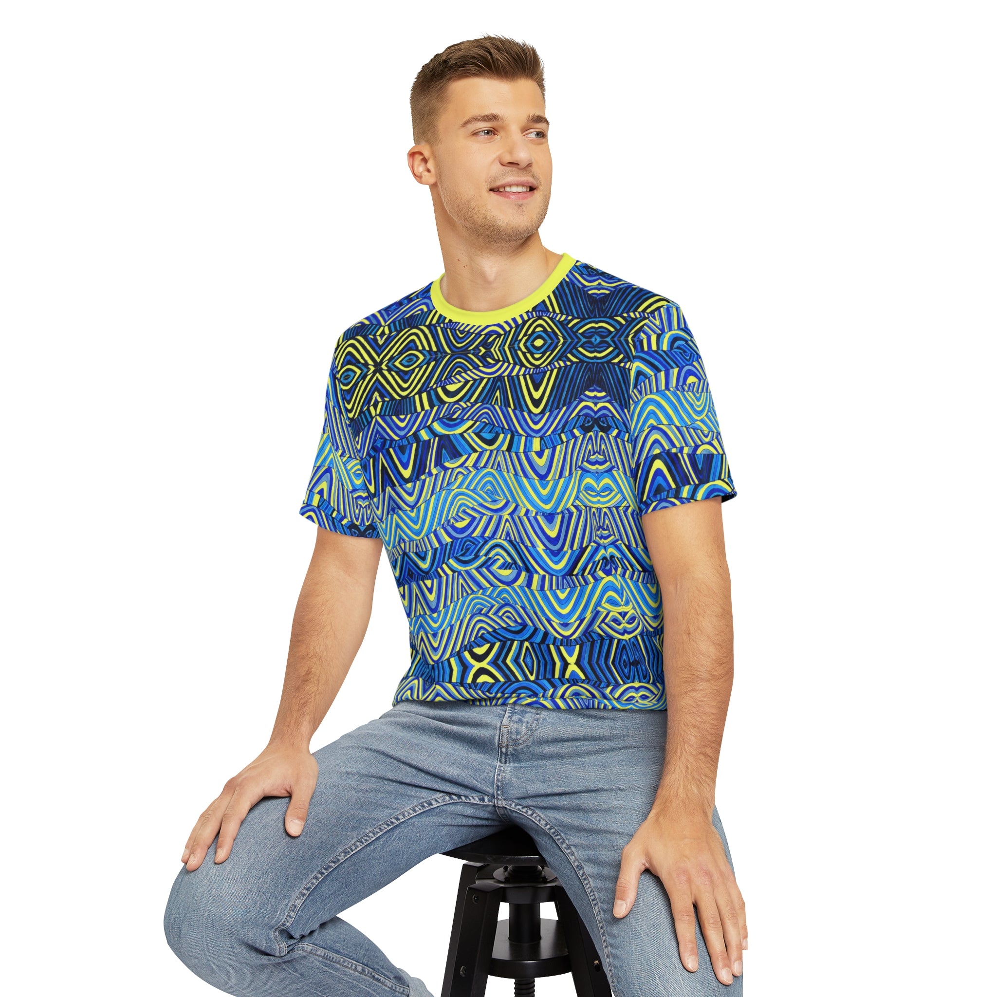 Canary Sonic Men's Polyester Tee (AOP)