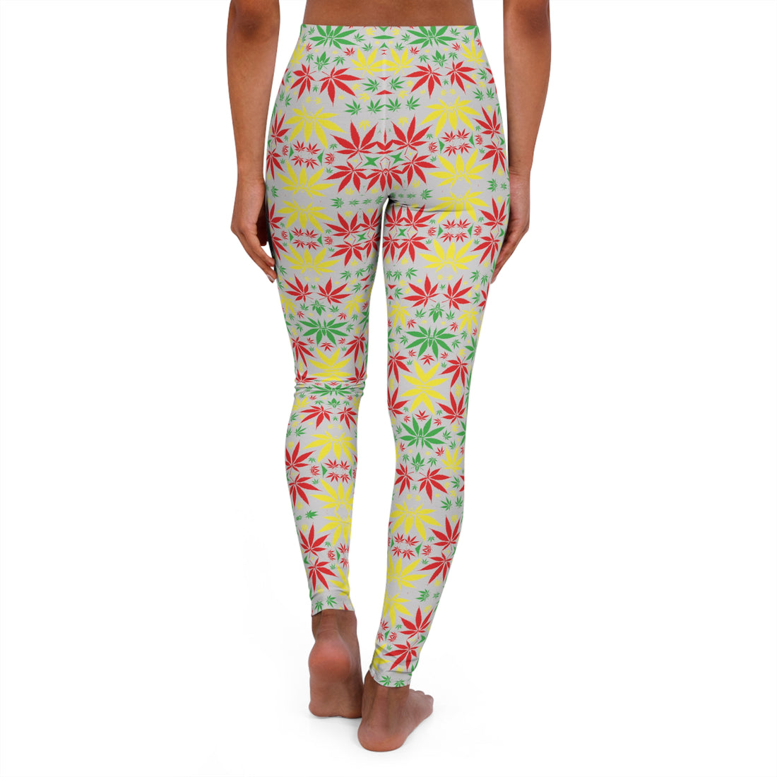 Slate Tropical Rasta Toned Spandex Leggings